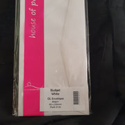 Budget White DL Envelopes 80gsm 110 x 220mm PK-20